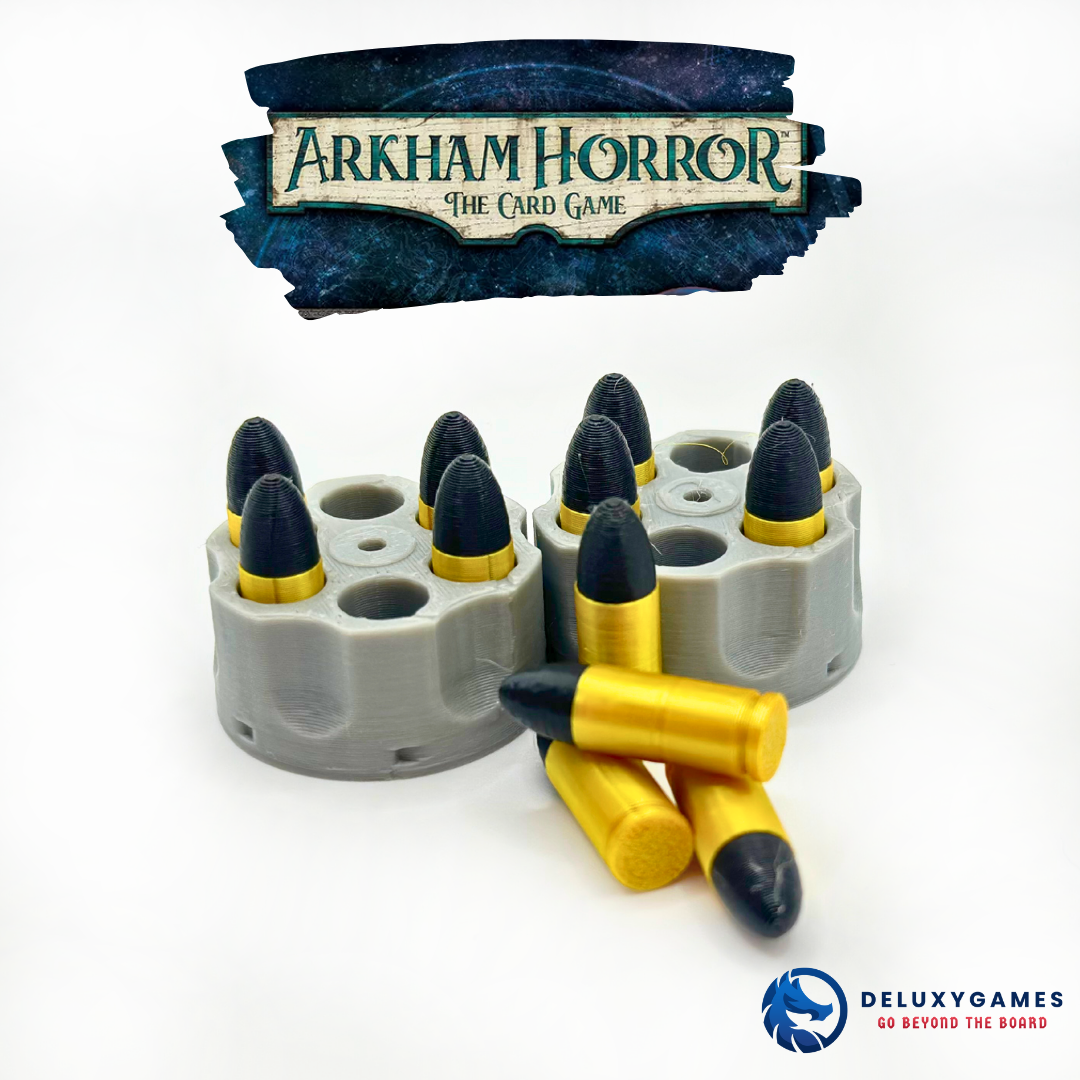 Arkham Horror LCG: Deluxe Revolver Ammo & Bullet Tokens DeluxyGames Arkham Horror LCG: Deluxe Revolver Ammo & Bullet Tokens DeluxyGames