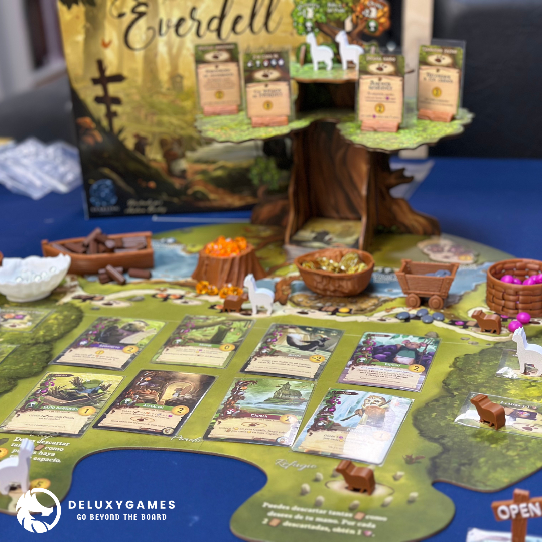 Everdell: 40+ piezas (Incluye expansión familia exóticos: canguros, pangolines, koalas y alpacas)