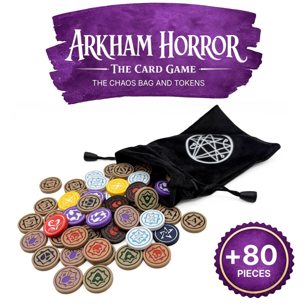 Arkham Horror LCG: Complete Chaos Bag Set Upgrades & 3D Printed Accessories | DeluxyGames
