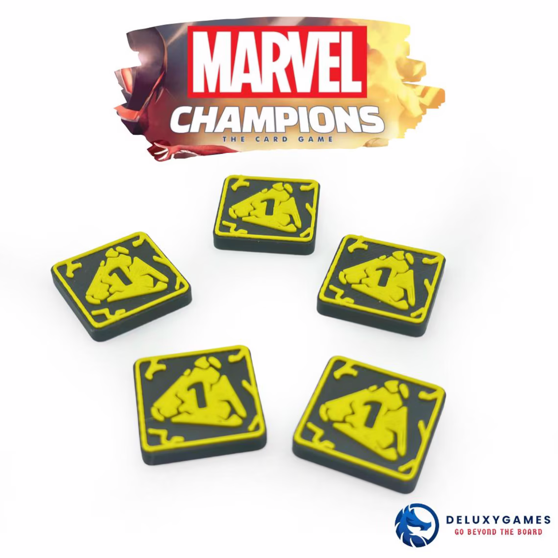 Marvel Champions: 82 Tokens de estado, daño, amenaza, aceleración y genéricos