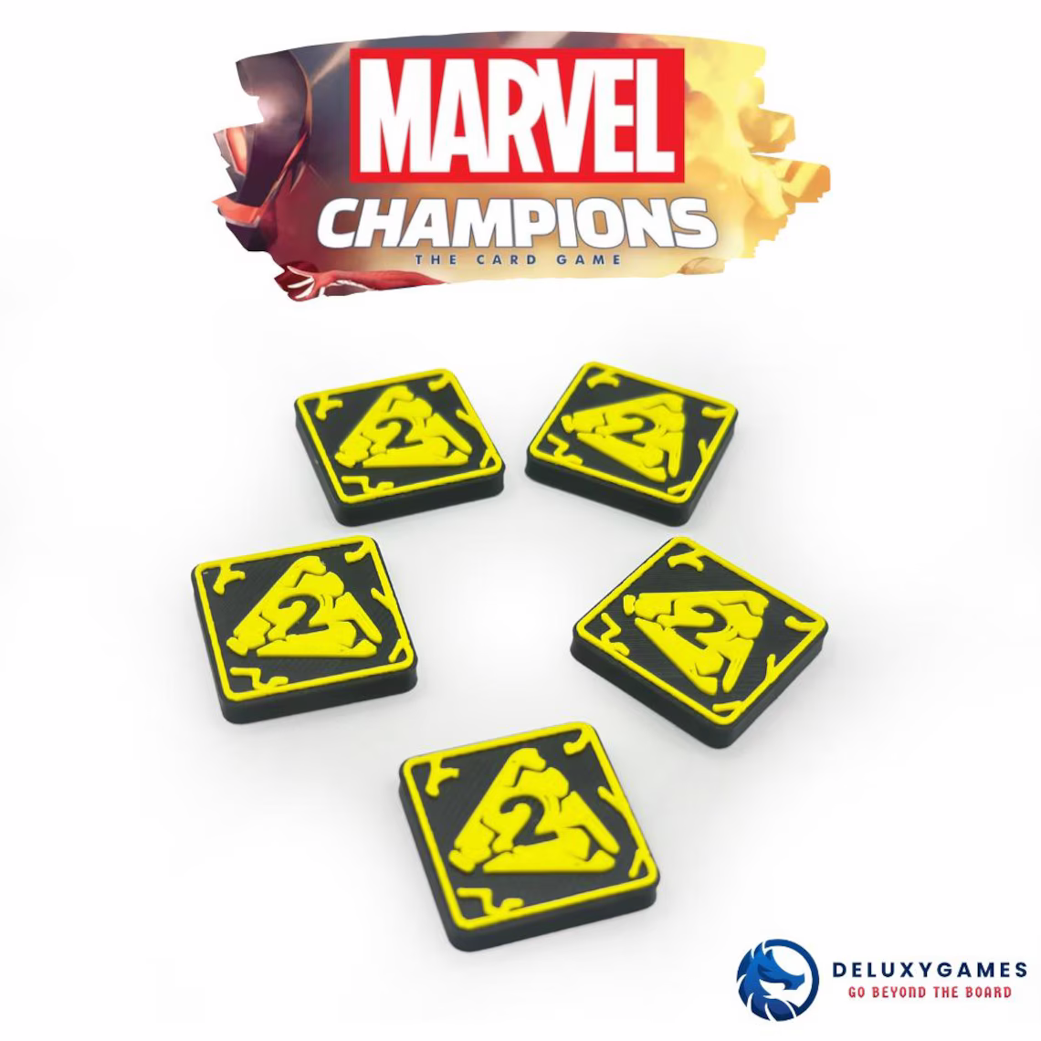 Marvel Champions: 82 Tokens de estado, daño, amenaza, aceleración y genéricos