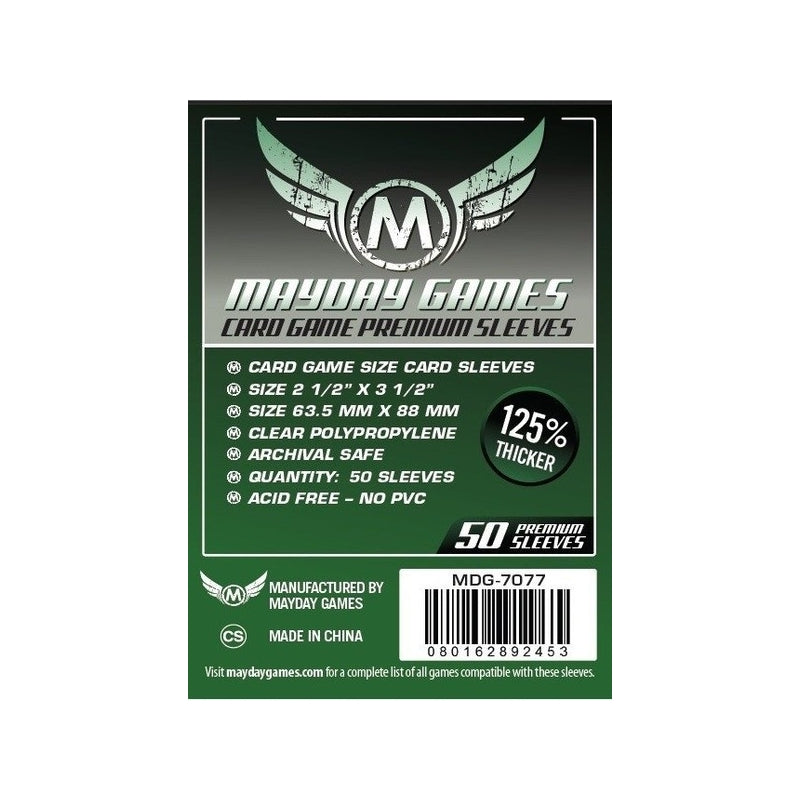 Mayday Standard Card Game Premium Sleeves (63.5x88 mm) | DeluxyGames Mayday Standard Card Game Premium Sleeves (63.5x88 mm) | DeluxyGames