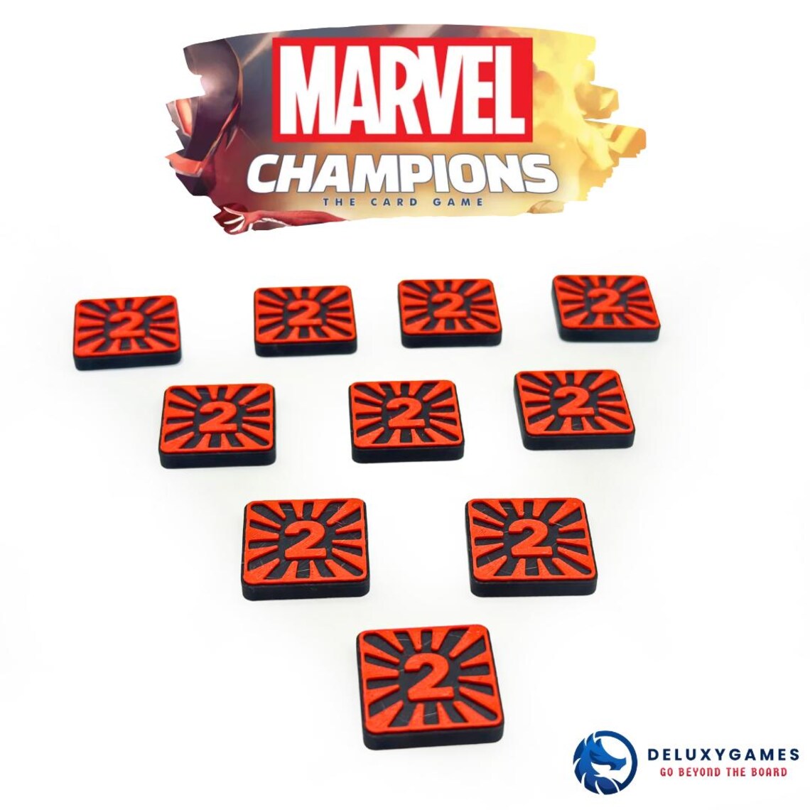 Marvel Champions: 82 Tokens de estado, daño, amenaza, aceleración y genéricos
