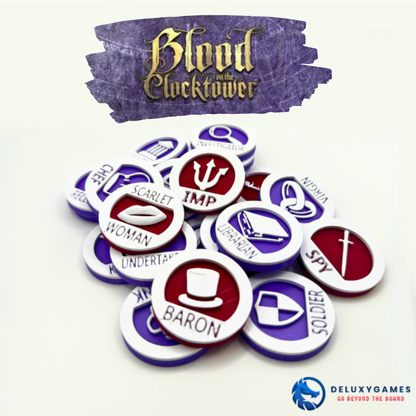 Blood On The Clock Tower: 22 tokens de personaje