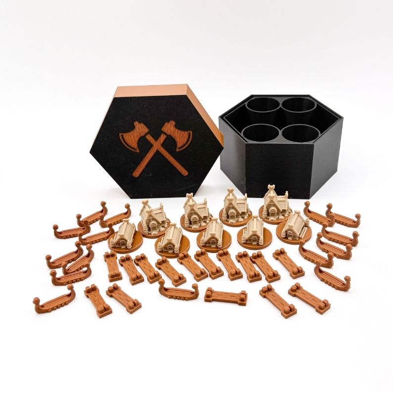 Catan Ancient Civilizations Upgrade Set Upgrades & 3D Printed Accessories | DeluxyGames