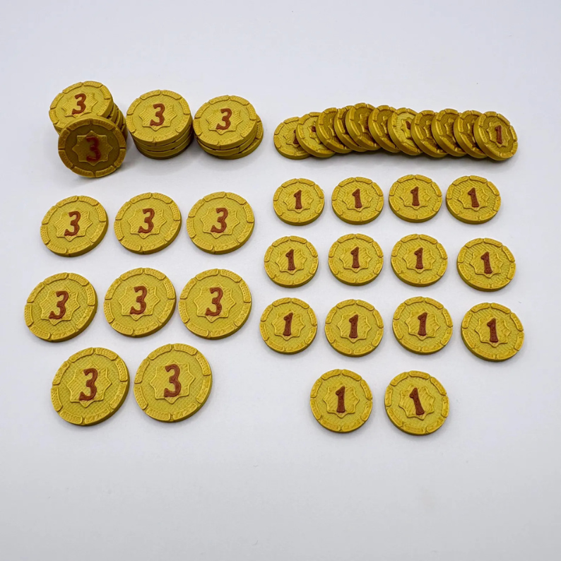 Everdell Resource Tokens & Gold Point Coins Upgrades & 3D Printed Accessories | DeluxyGames