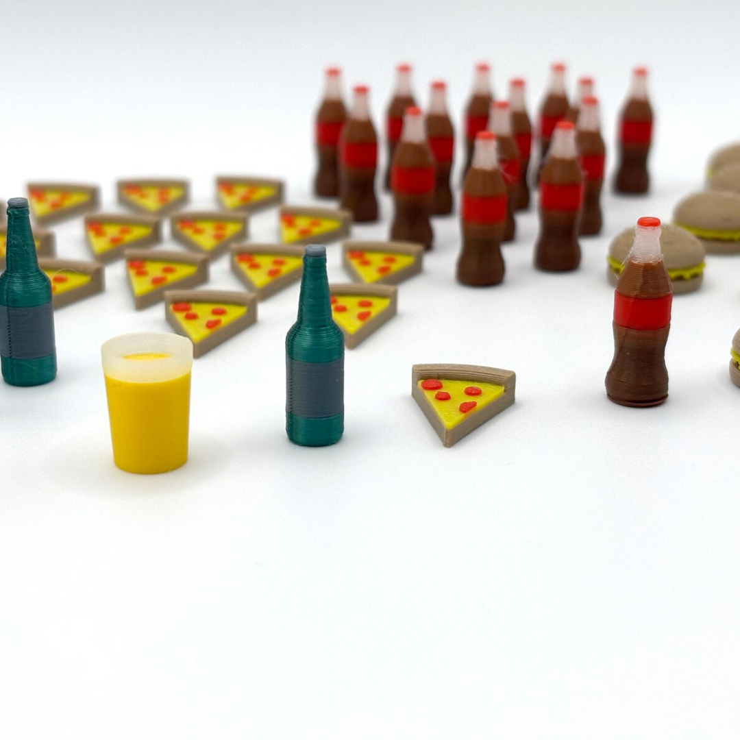 Food Chain Magnate Deluxe Upgrade Tokens – Food & Drink Set Upgrades & 3D Printed Accessories | DeluxyGames