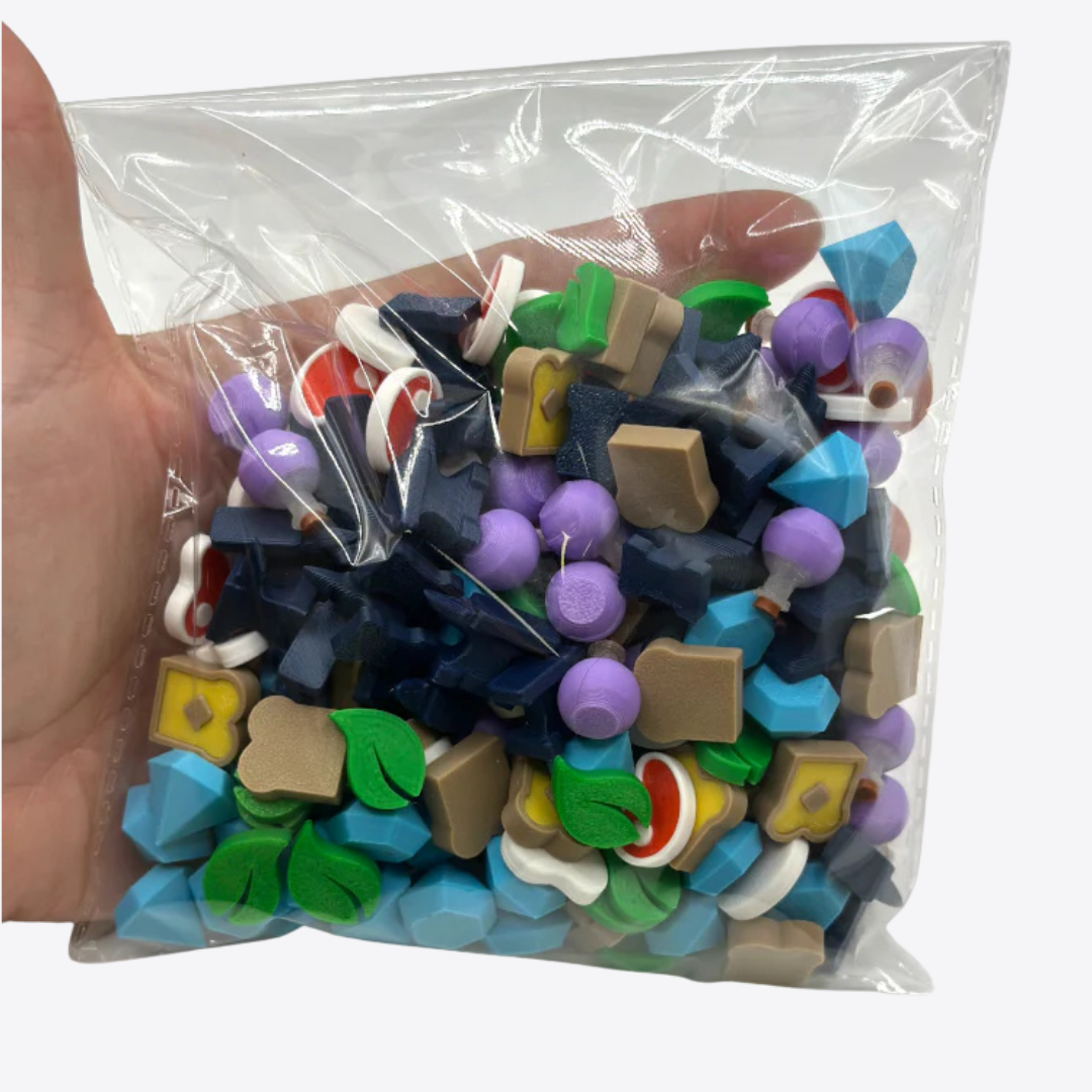 Flamecraft Deluxe Upgrade Kit – Dragons, Resources, Coins & Well (Unofficial) Upgrades & 3D Printed Accessories | DeluxyGames