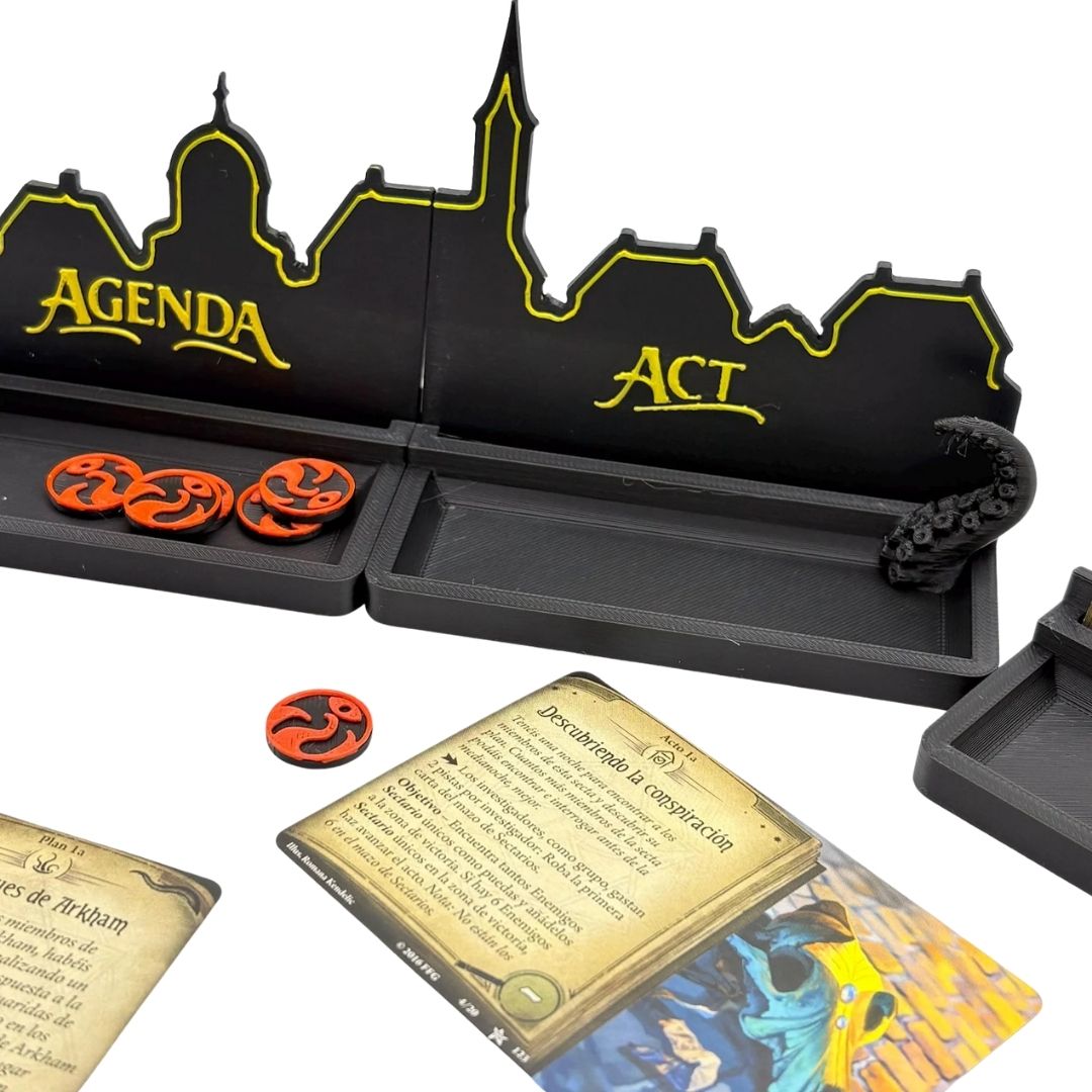 Arkham Horror LCG: Deluxe Agenda, Act & Scenario Card Stands MAGNETIC Arkham Horror LCG: Deluxe Agenda, Act & Scenario Card Stands MAGNETIC