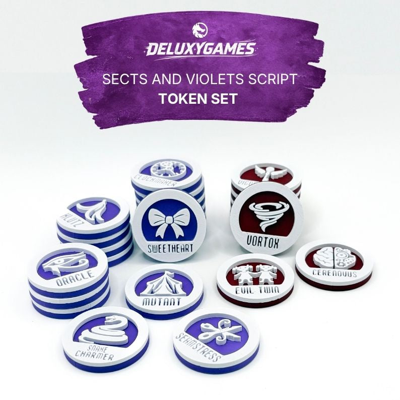 Blood On The Clocktower -  22 character tokens Upgrades & 3D Printed Accessories
