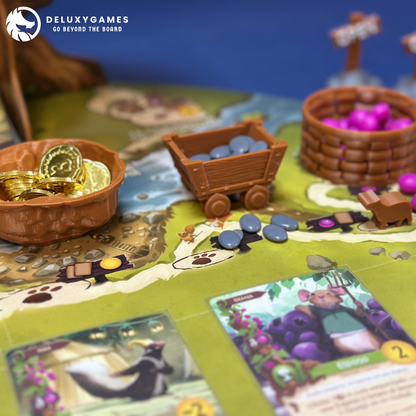 Everdell: 40+ piezas (Incluye expansión familia exóticos: canguros, pangolines, koalas y alpacas)
