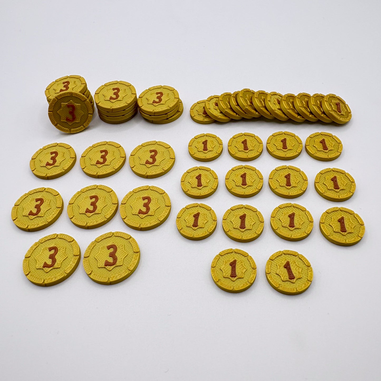 Everdell Resource Tokens & Gold Point Coins