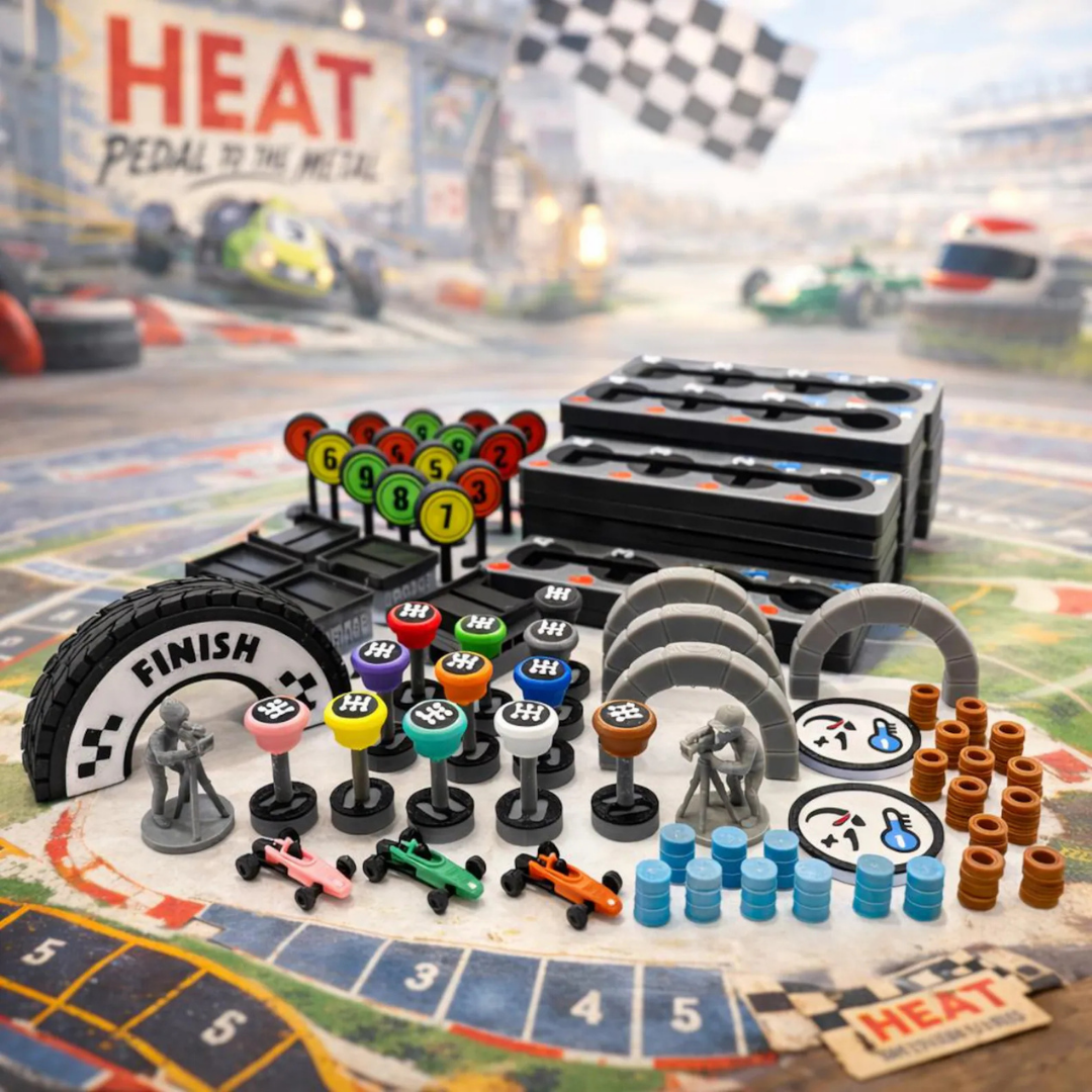 pedal to the metal board game Heat: Pedal to the Metal – Kit Deluxe de Accesorios y Mejora Garages / No