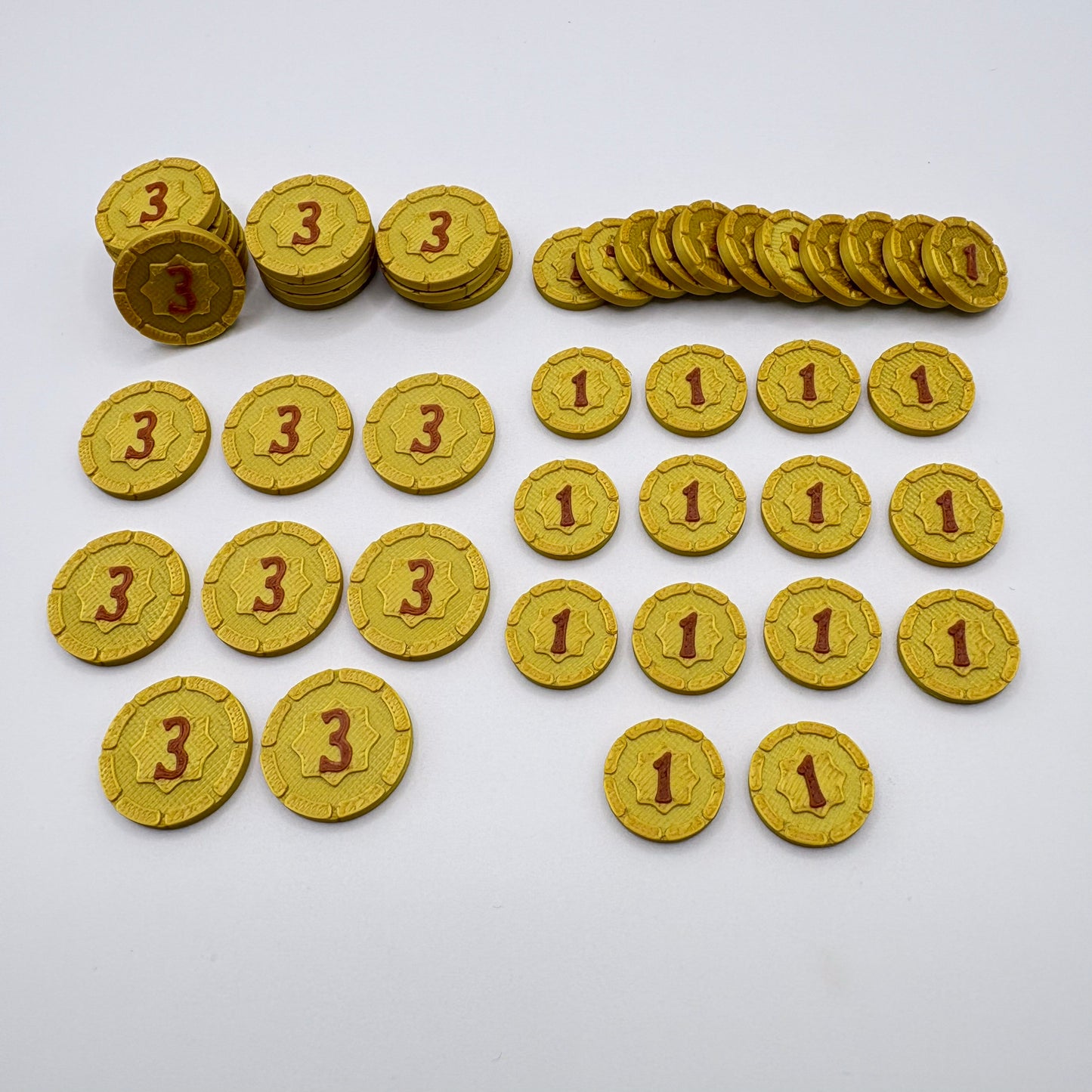 Everdell Resource Tokens & Gold Point Coins