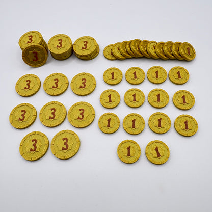 Everdell Resource Tokens & Gold Point Coins