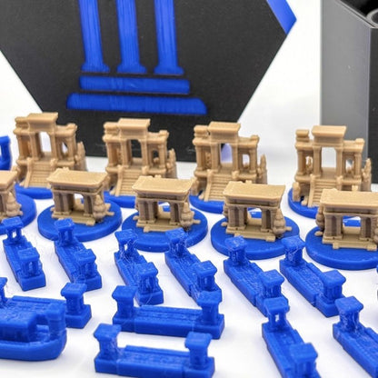 Catan Ancient Civilizations Upgrade Set Upgrades & 3D Printed Accessories | DeluxyGames