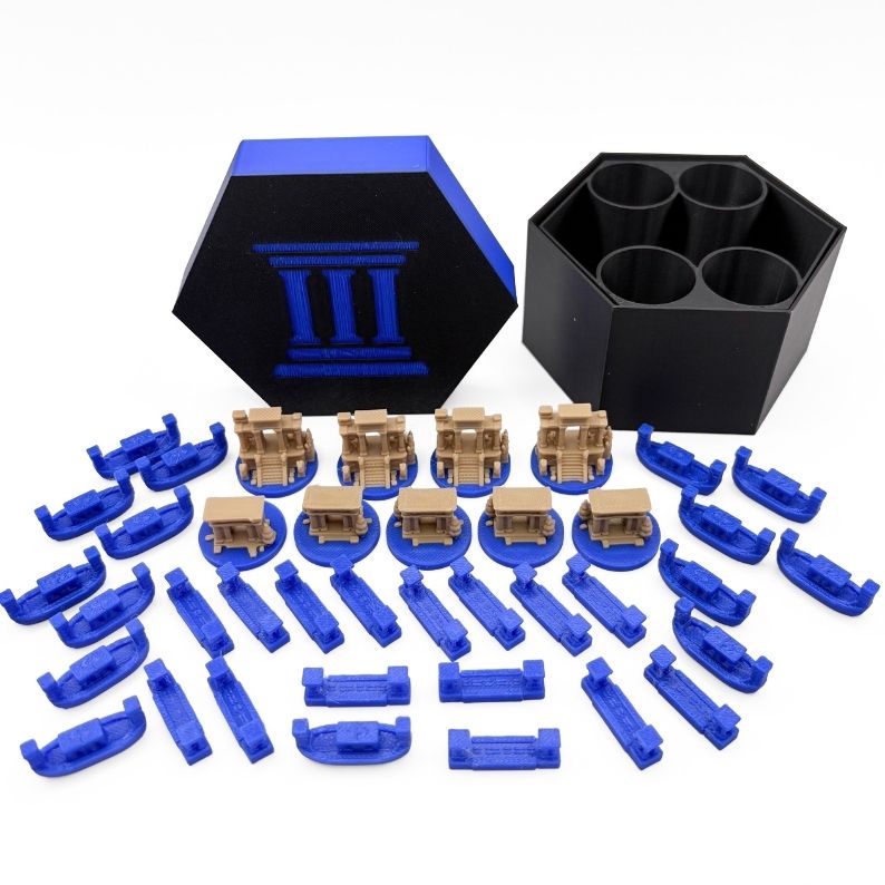 Catan Ancient Civilizations Upgrade Set Upgrades & 3D Printed Accessories | DeluxyGames