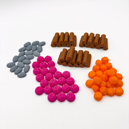 Everdell Resource Tokens & Gold Point Coins