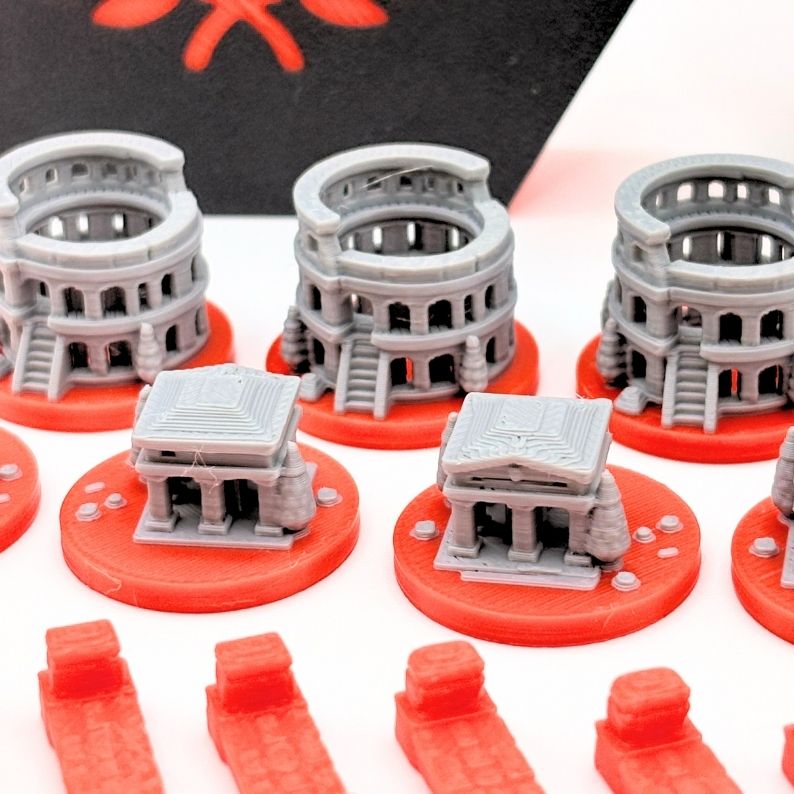 Catan Ancient Civilizations Upgrade Set Upgrades & 3D Printed Accessories | DeluxyGames