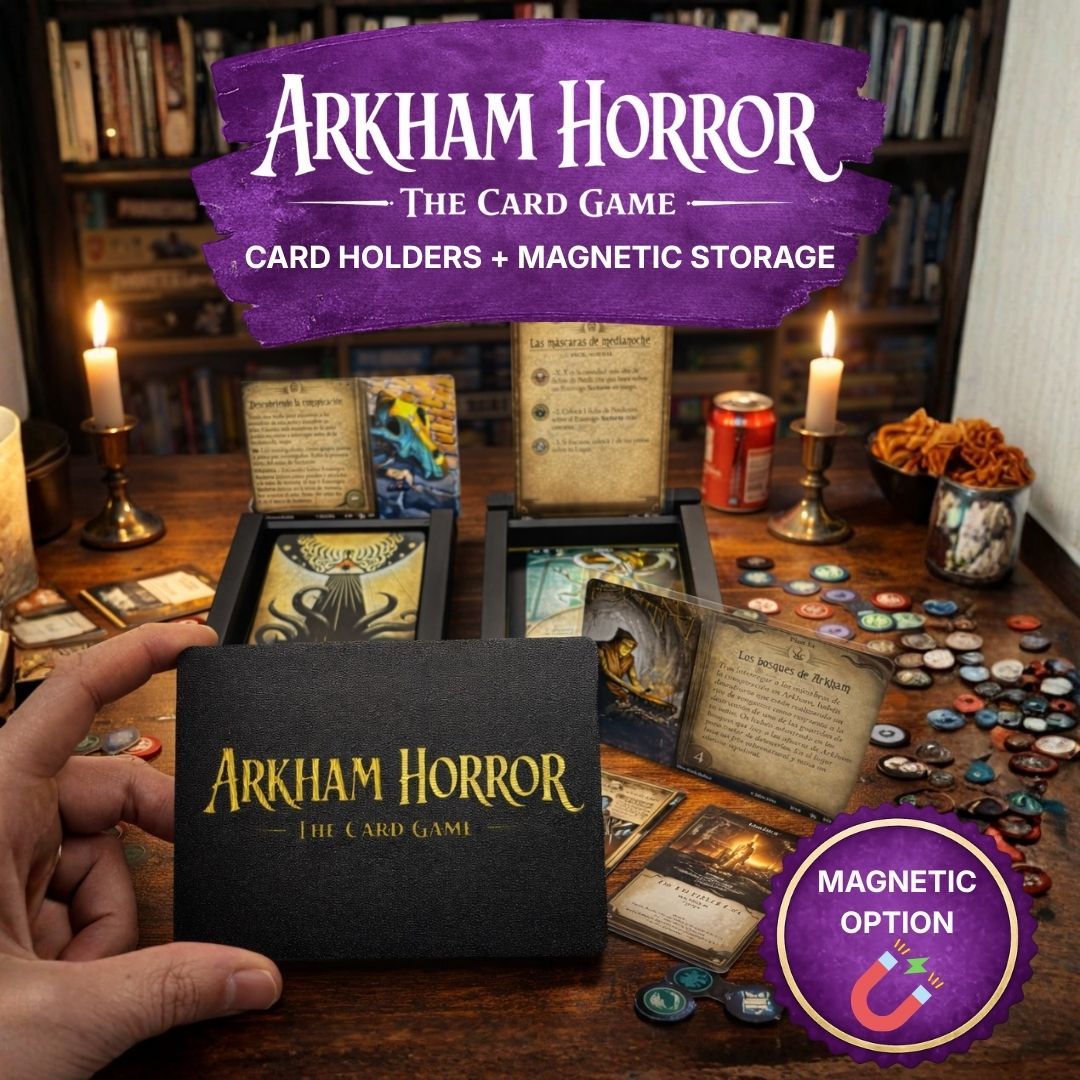 Arkham Horror LCG Card Holders Set – Agenda, Act & Scenario Organizer Upgrades & 3D Printed Accessories | DeluxyGames