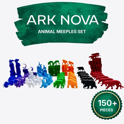 Ark Nova Animal Meeples Set Upgrades & 3D Printed Accessories | DeluxyGames