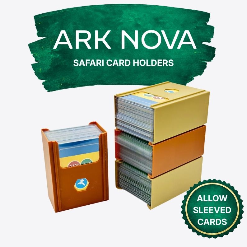 Ark Nova Safari Card Holders Upgrades & 3D Printed Accessories | DeluxyGames