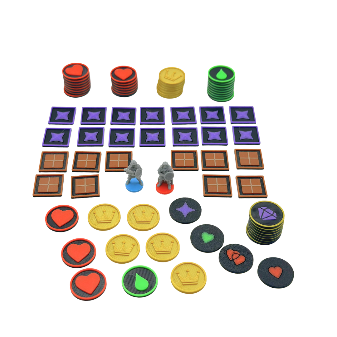 Iron Helm – Deluxe Token Set with Magnetic Organizer Box Upgrades & 3D Printed Accessories | DeluxyGames