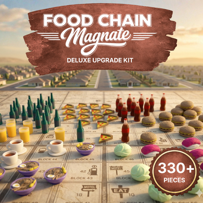 Food Chain Magnate Deluxe Upgrade Tokens – Food & Drink Set Upgrades & 3D Printed Accessories | DeluxyGames
