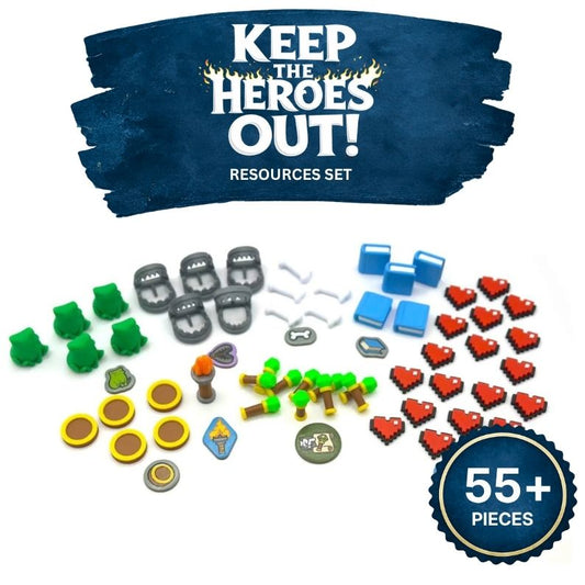 Keep the Heroes Out – Deluxe Resources Token Set Upgrades & 3D Printed Accessories | DeluxyGames