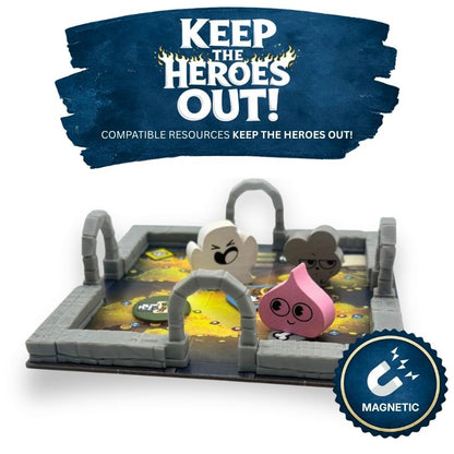 Keep the Heroes Out – Magnetic Walls (Set of 48) Upgrades & 3D Printed Accessories | DeluxyGames