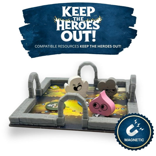 Keep the Heroes Out – Magnetic Walls (Set of 48) Upgrades & 3D Printed Accessories | DeluxyGames
