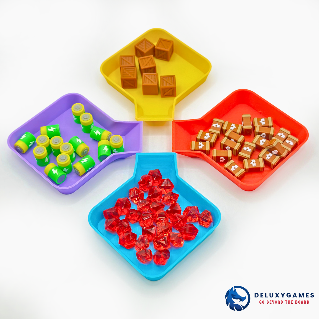 Otros accesorios: Bandejas para tokens o recursos de juegos de mesa