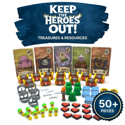 Keep the Heroes Out – Treasures and resources Upgrades & 3D Printed Accessories | DeluxyGames
