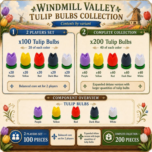 Windmill Valley Deluxe Tulip Bulbs Tokens Upgrades & 3D Printed Accessories | DeluxyGames