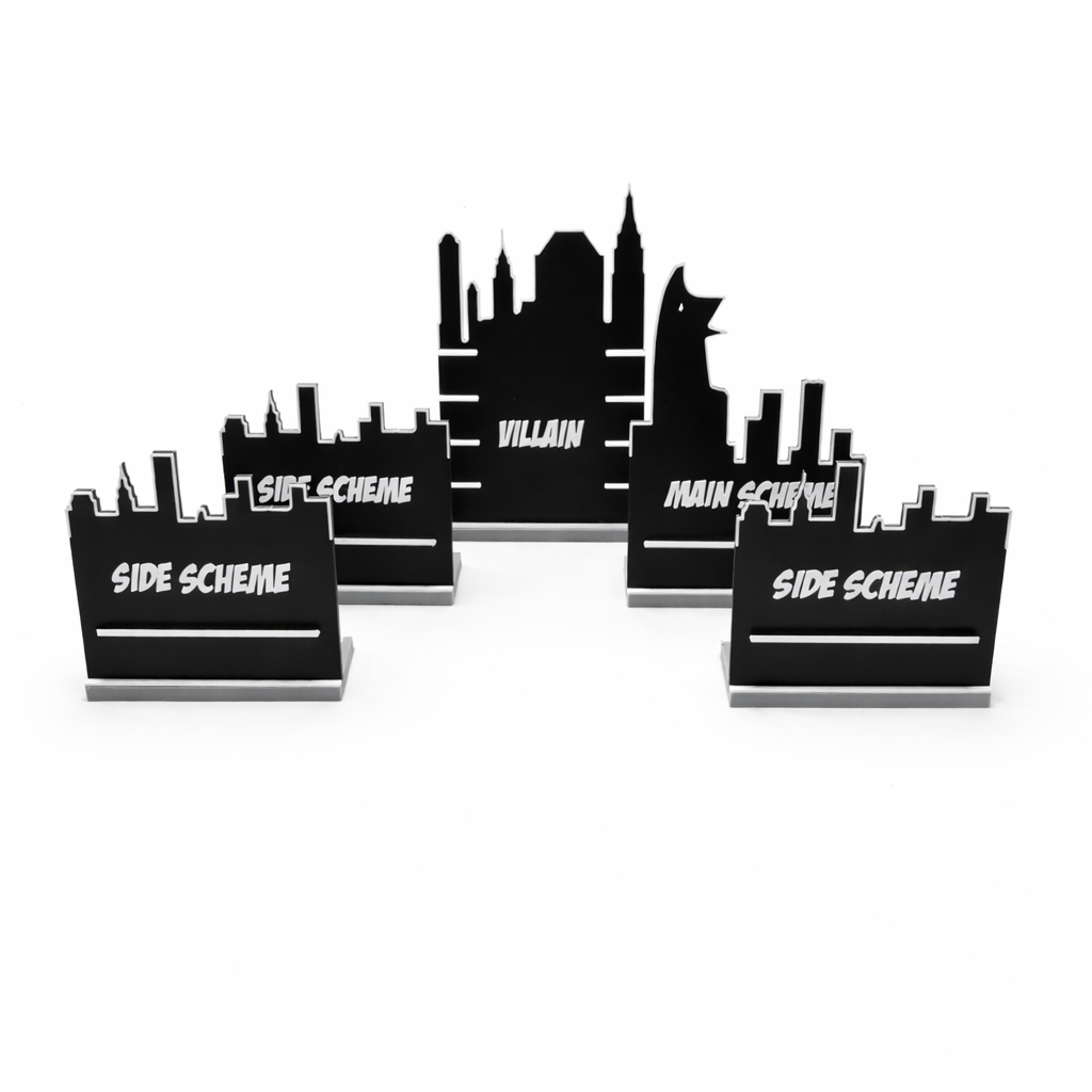 Marvel Champions New York Skyline Card Holder Upgrades & 3D Printed Accessories | DeluxyGames