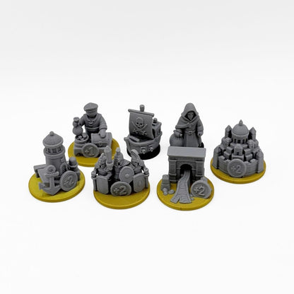Catan Special Tokens Deluxe Upgrade Set Upgrades & 3D Printed Accessories | DeluxyGames