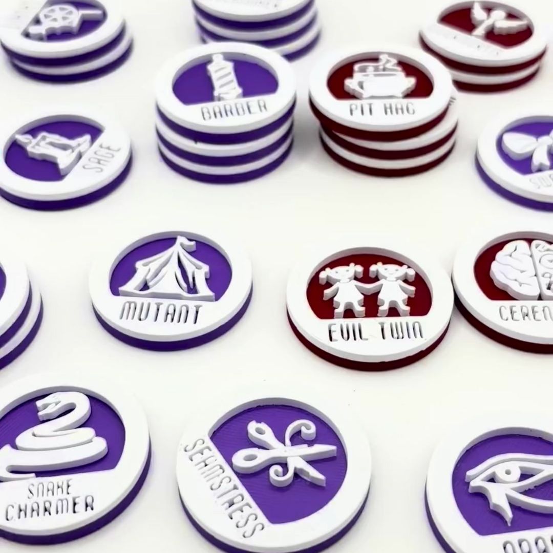 Blood On The Clocktower -  22 character tokens Upgrades & 3D Printed Accessories | Mi tienda
