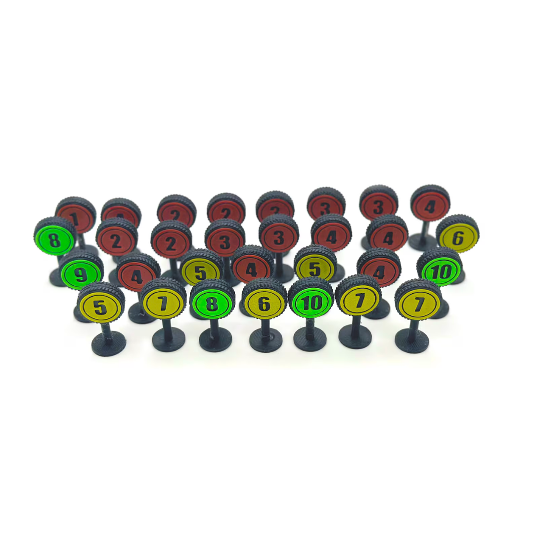 Heat: Pedal to the Metal – Reversible Speed Limit Markers Upgrades & 3D Printed Accessories | DeluxyGames