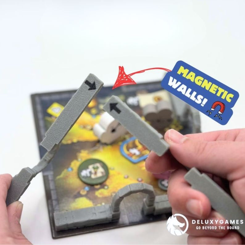 Keep the Heroes Out – Magnetic Walls (Set of 48) Upgrades & 3D Printed Accessories | DeluxyGames