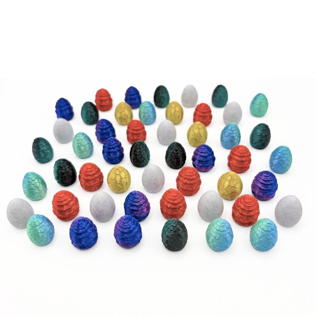 Dragon Eggs Collection Compatible with Wyrmspan | Premium Egg Tokens Upgrades & 3D Printed Accessories | DeluxyGames