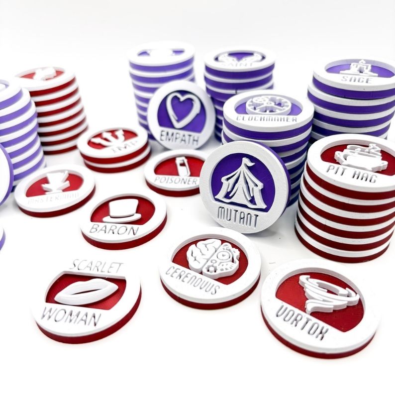 Blood On The Clocktower -  22 character tokens Upgrades & 3D Printed Accessories | Mi tienda