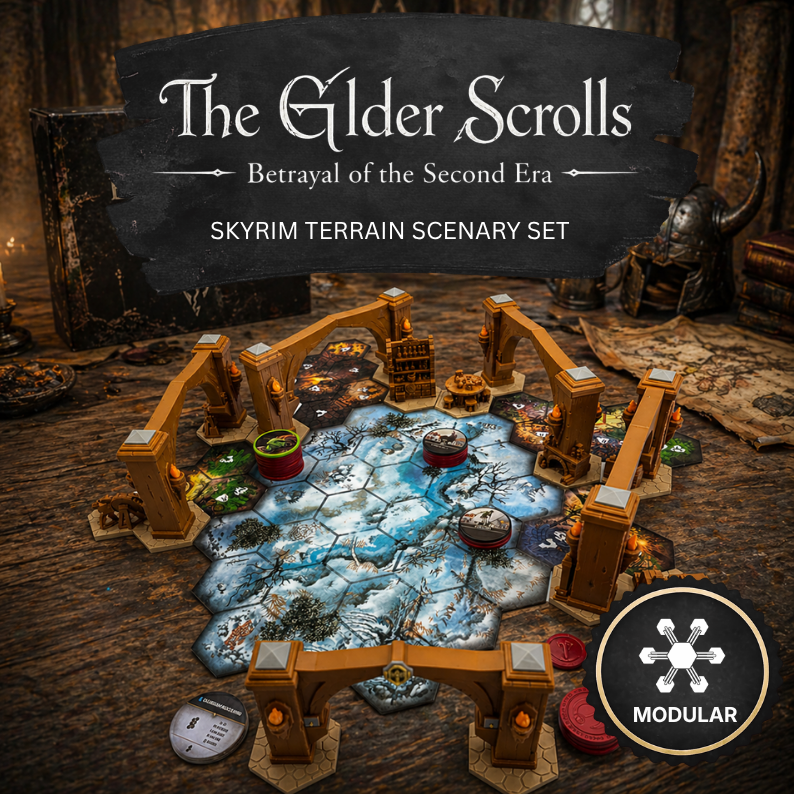 The Elder Scrolls: Betrayal of the Second Era - Skyrim Town Terrain Set Upgrades & 3D Printed Accessories | DeluxyGames