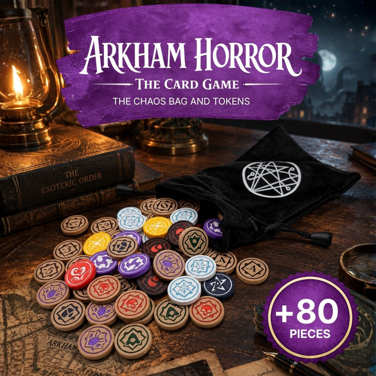 Arkham Horror LCG: Complete Chaos Bag Set Upgrades & 3D Printed Accessories | DeluxyGames