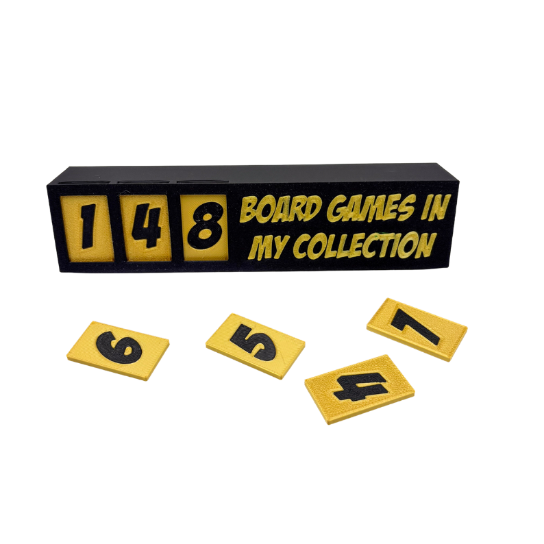 Board Game Collection Counter for IKEA BILLY & KALLAX Shelves Upgrades & 3D Printed Accessories | DeluxyGames