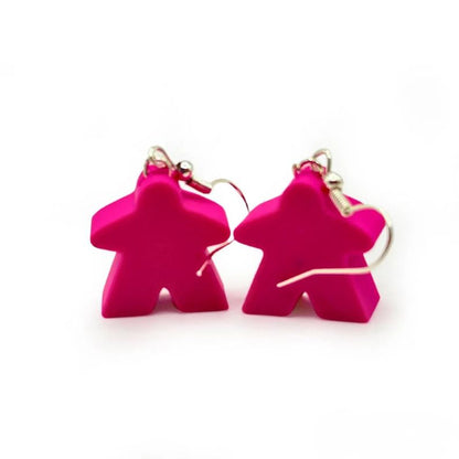 Meeple Earrings – Colorful Board Game Jewelry (Set of 10 Colors) Upgrades & 3D Printed Accessories | DeluxyGames