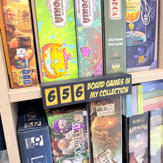 Board Game Collection Counter for IKEA BILLY & KALLAX Shelves Upgrades & 3D Printed Accessories | DeluxyGames