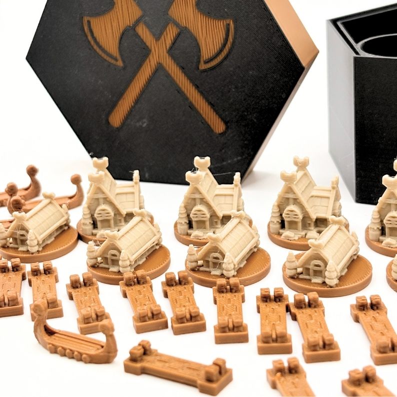 Catan Ancient Civilizations Upgrade Set Upgrades & 3D Printed Accessories | DeluxyGames