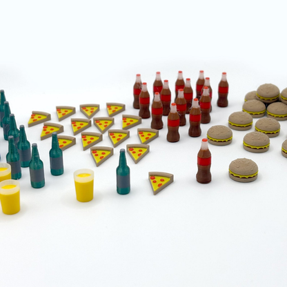 Food Chain Magnate Deluxe Upgrade Tokens – Food & Drink Set Upgrades & 3D Printed Accessories | DeluxyGames