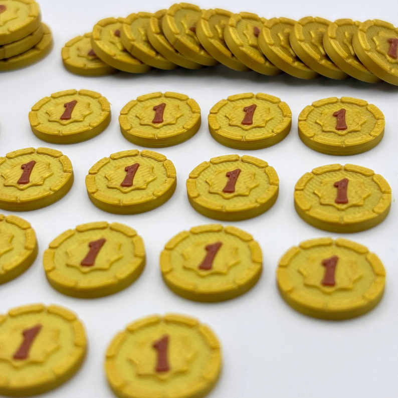 Everdell Resource Tokens & Gold Point Coins Upgrades & 3D Printed Accessories | DeluxyGames