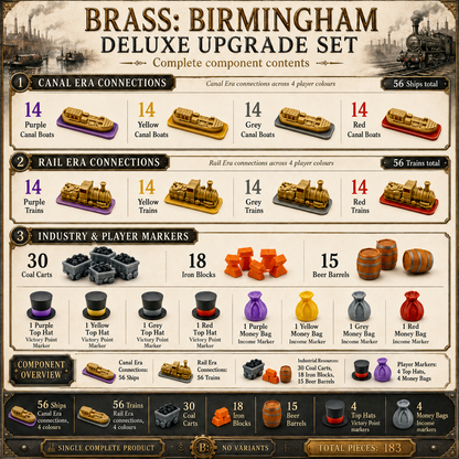Brass: Birmingham Deluxe Upgrade Set Upgrades & 3D Printed Accessories | DeluxyGames